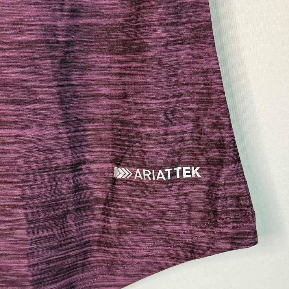 Ariat AriatTEK Hoodie Women S Purple Space Dye Cowl Neck Thumbhole Excellent - Picture 8 of 13